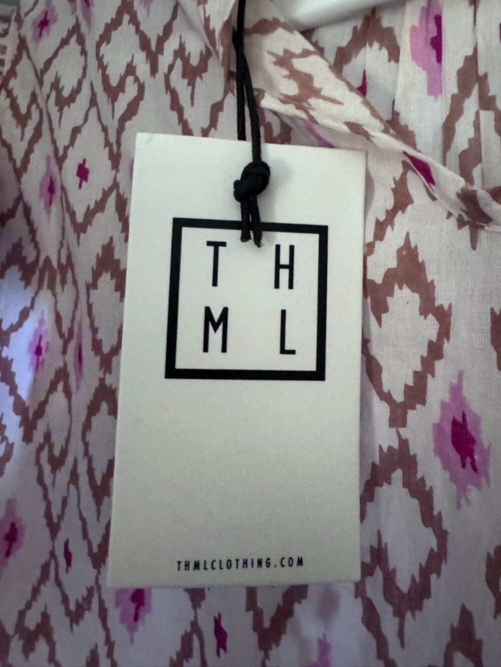 THML Ikat Ruffle Neck Blouse - Picture 2 of 3